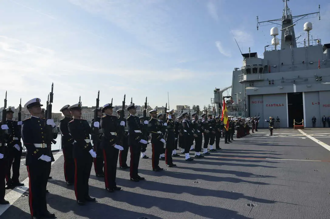 Jura de Bandera civil en el buque Castilla