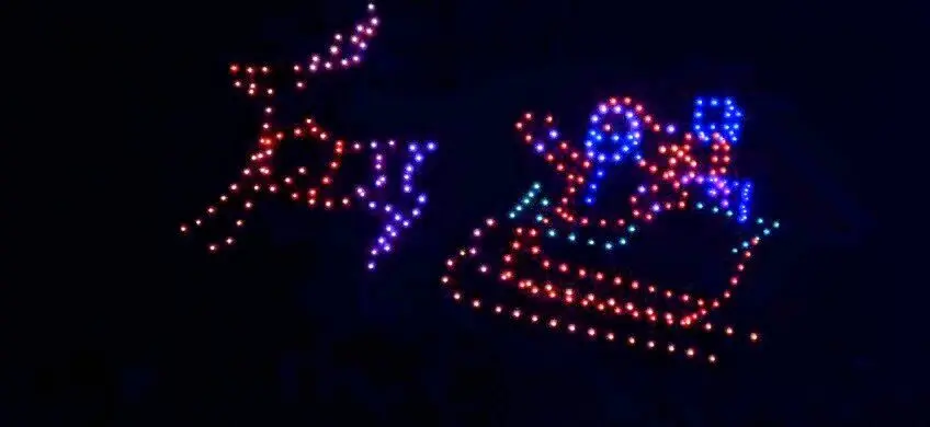 Espect&aacute;culo de luces con drones