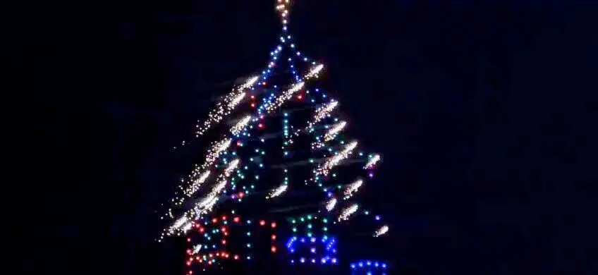 Espect&aacute;culo de luces con drones