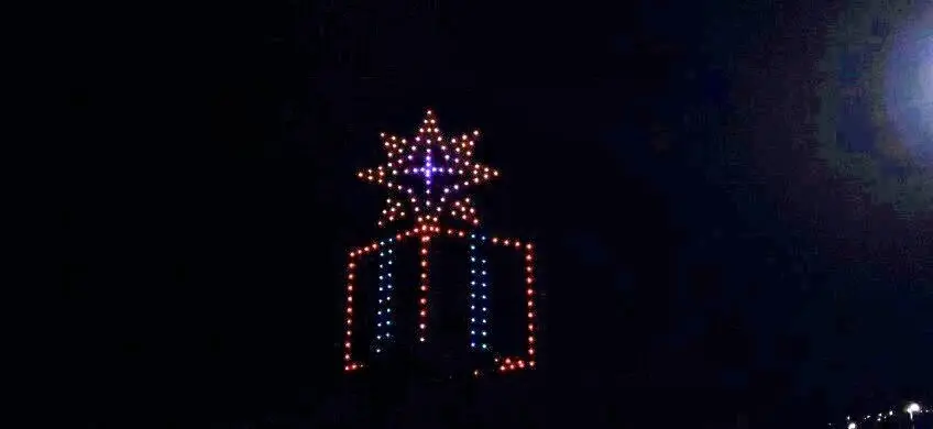 Espect&aacute;culo de luces con drones