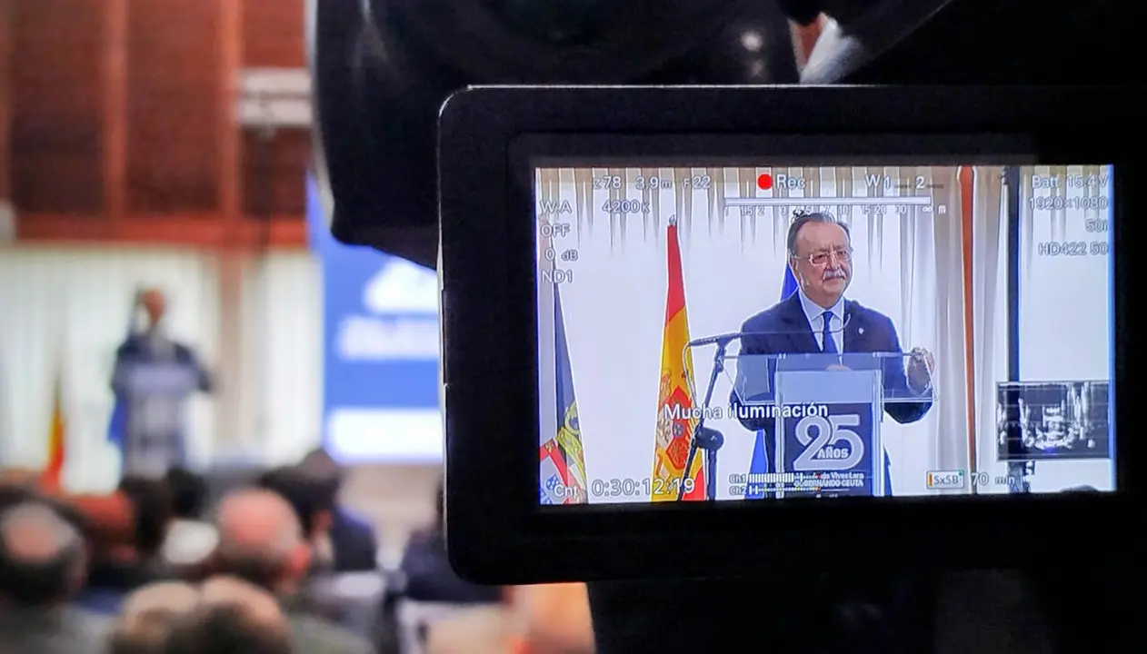 Juan Vivas, durante su intervenci&oacute;n en el acto que repasa sus 25 a&ntilde;os de gobierno