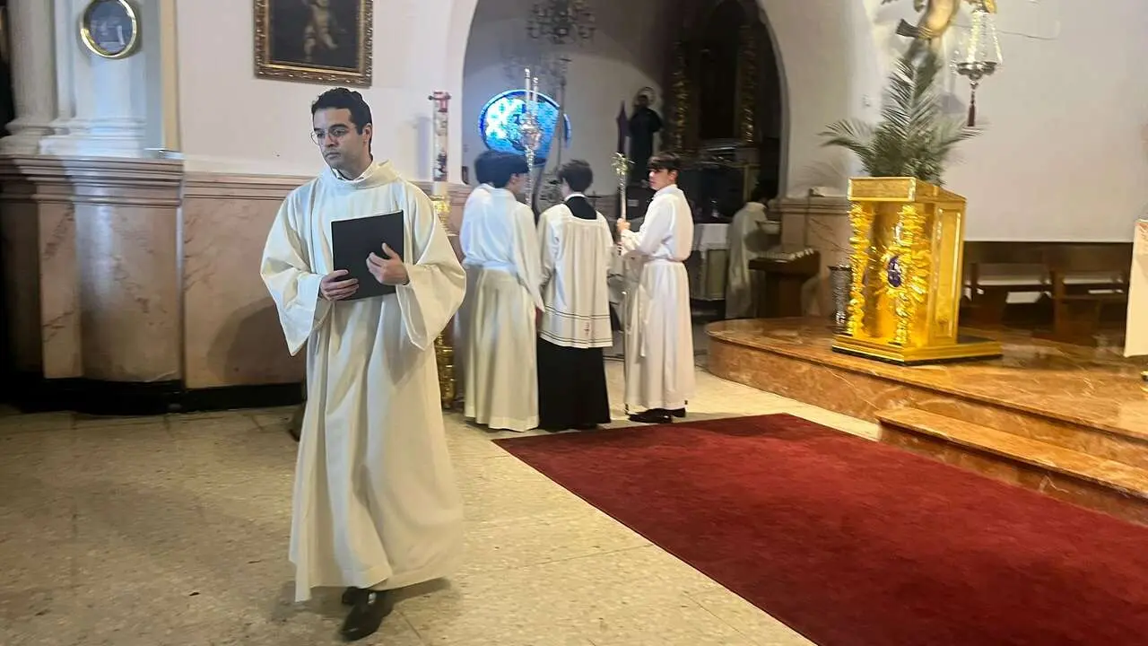 Bendici&oacute;n de las palmas en el Domingo de Ramos.