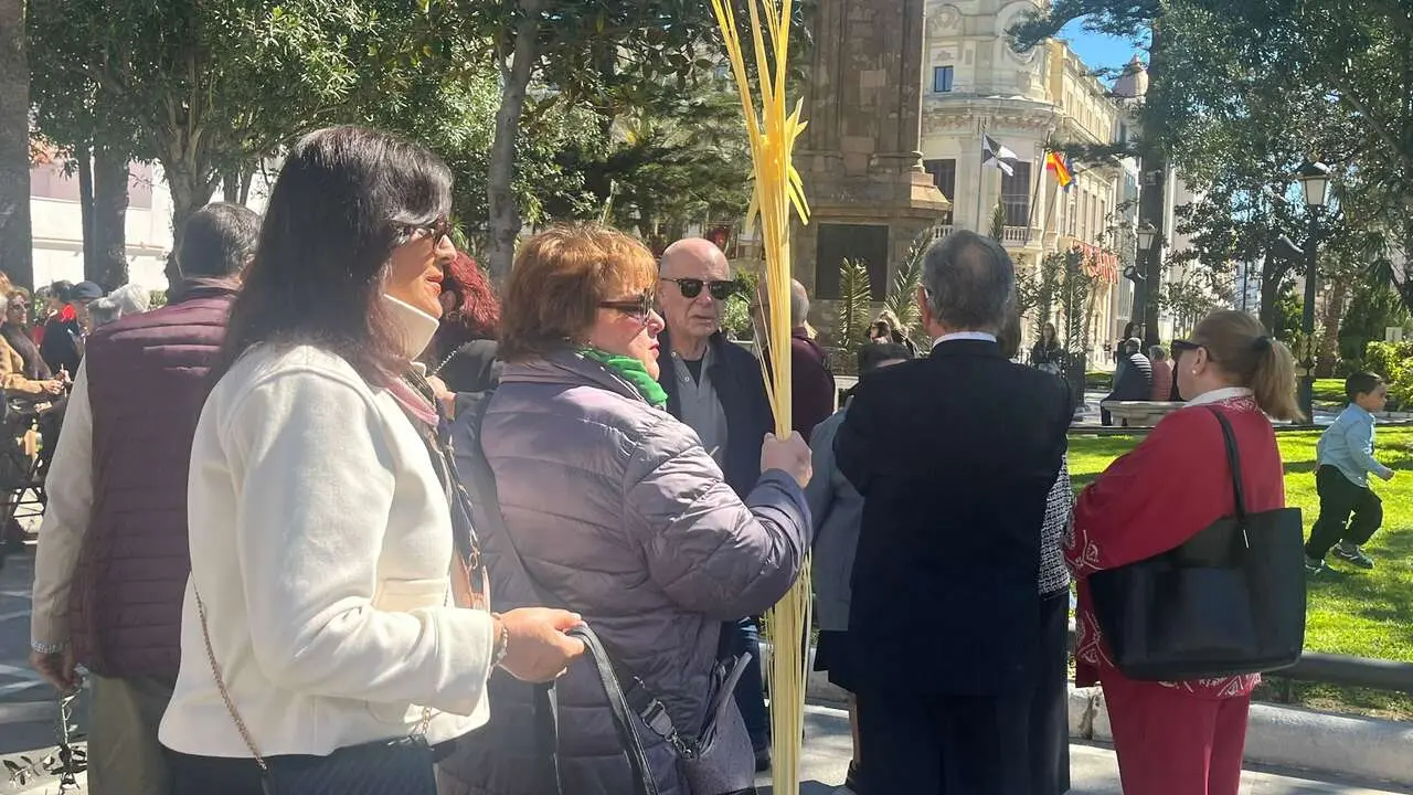 Bendici&oacute;n de las palmas en el Domingo de Ramos.