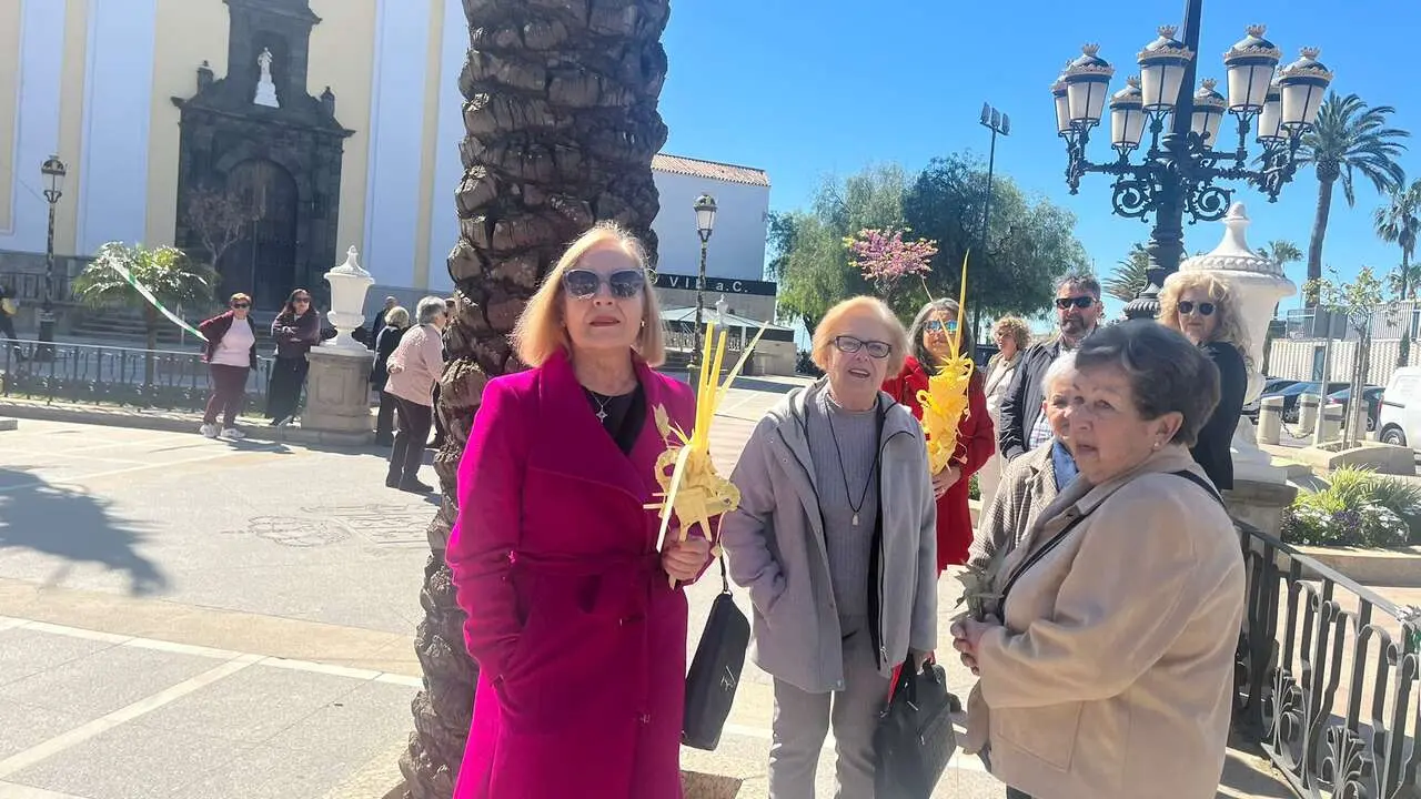 Bendici&oacute;n de las palmas en el Domingo de Ramos.