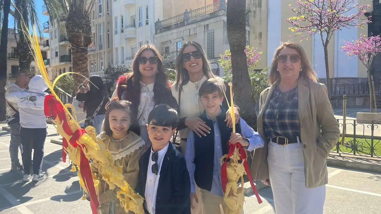 Bendici&oacute;n de las palmas en el Domingo de Ramos.