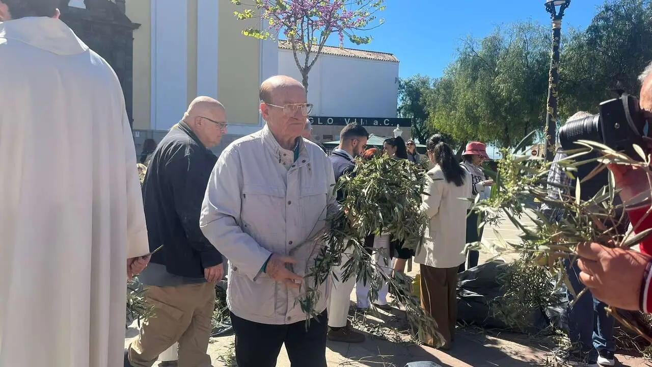 Bendici&oacute;n de las palmas en el Domingo de Ramos.
