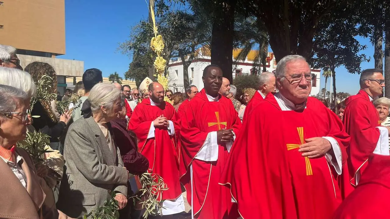 Bendici&oacute;n de las palmas en el Domingo de Ramos.