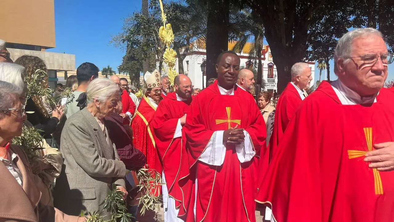 Bendici&oacute;n de las palmas en el Domingo de Ramos.
