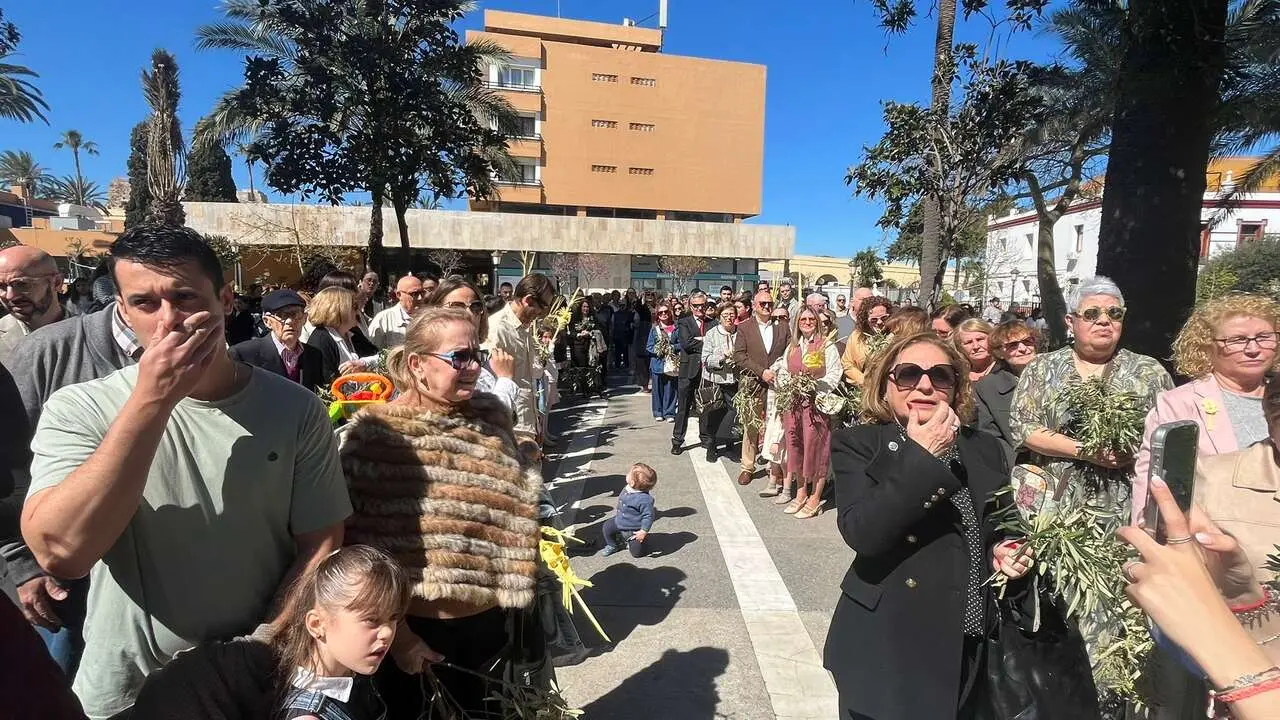 Bendici&oacute;n de las palmas en el Domingo de Ramos.