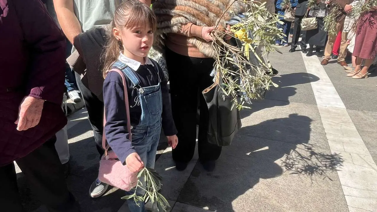 Bendici&oacute;n de las palmas en el Domingo de Ramos.