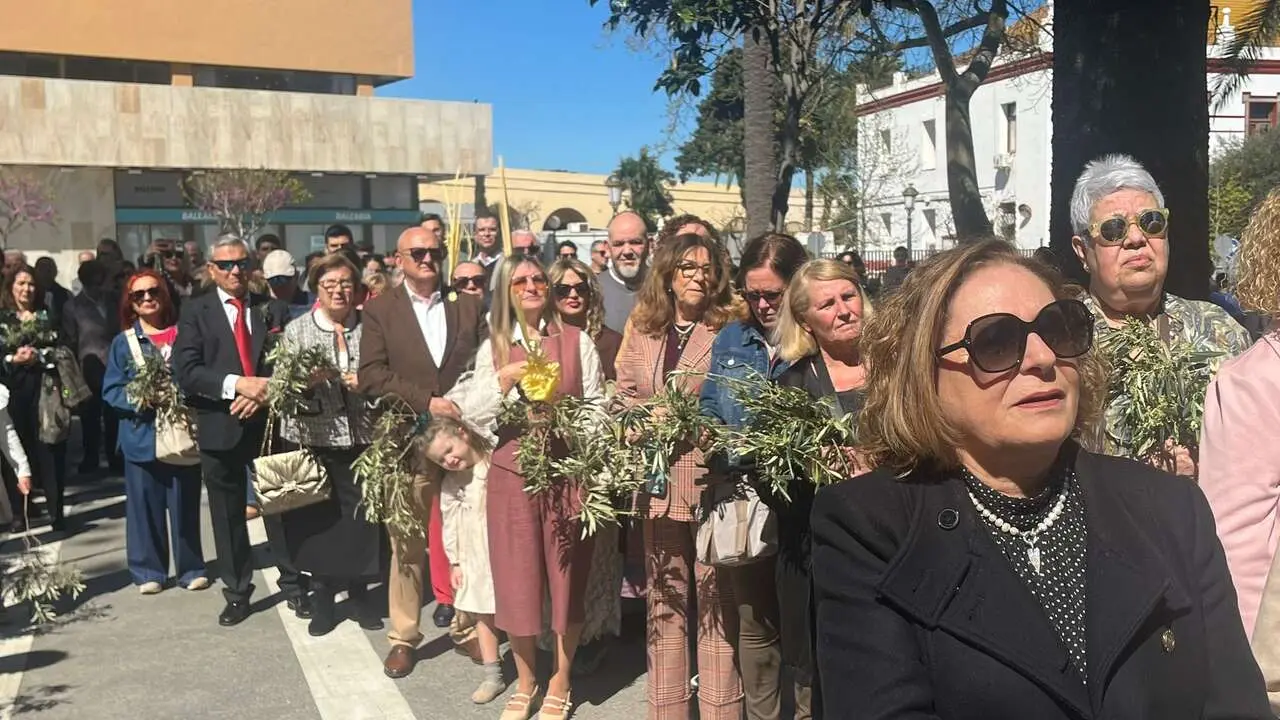 Bendici&oacute;n de las palmas en el Domingo de Ramos.