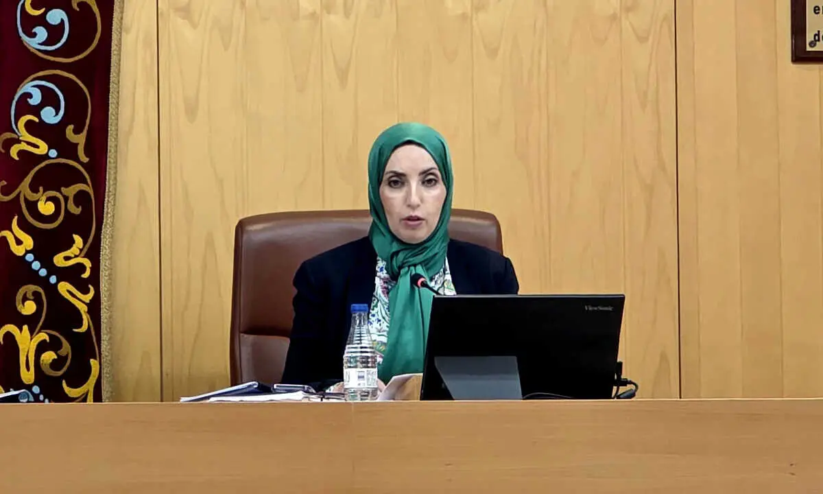  Fatima Hamed durante su intervenci&oacute;n en el pleno de este mi&eacute;rcoles / Laura Ortiz 