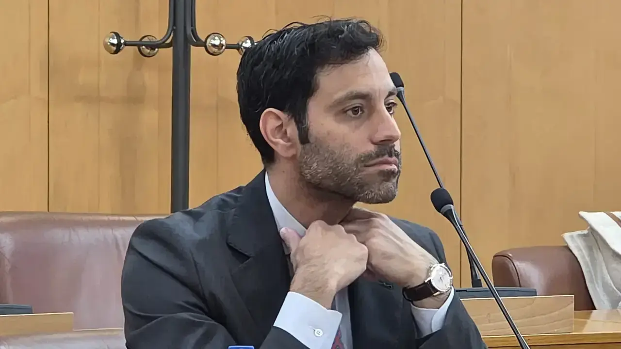  El consejero de Urbanismo, Rafael Mart&iacute;nez Pe&ntilde;alver en el Pleno de este mi&eacute;rcoles./L.Ortiz 