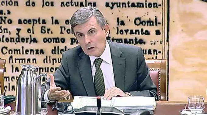 El secretario de Estado Pedro Saura durante su intervenci&oacute;n ante la Comisi&oacute;n de Fomento (SENADO)