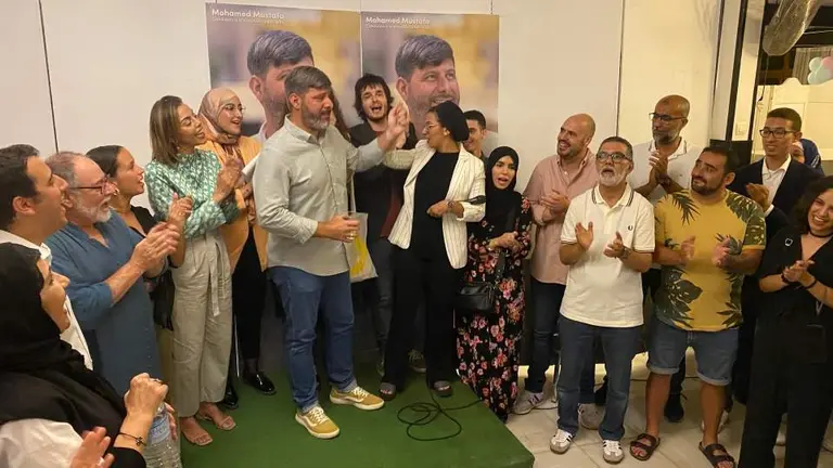  Mustafa emocionado al terminar su alocuci&oacute;n. 