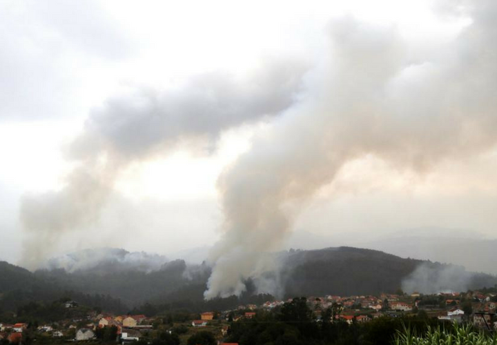 Incendios en Pontevedra, Galicia. YouTube.