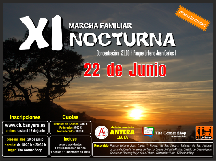 Cartel anunciador de l a XI Marcha Nocturna (REPRODUCCIÓN)
