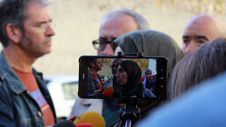 Hamed, durante su comparecencia ante los periodistas (C.A.)