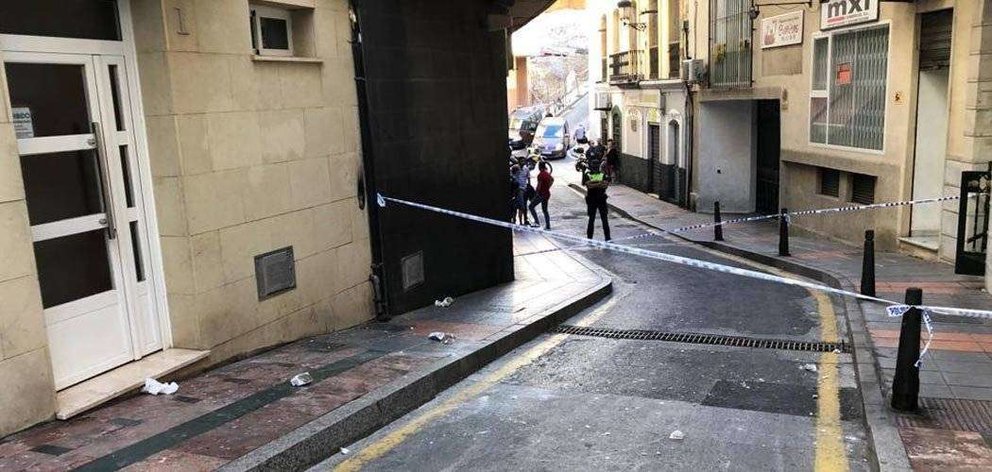 Lugar del accidente en la calle Marqués de Santa Cruz (C.A.)