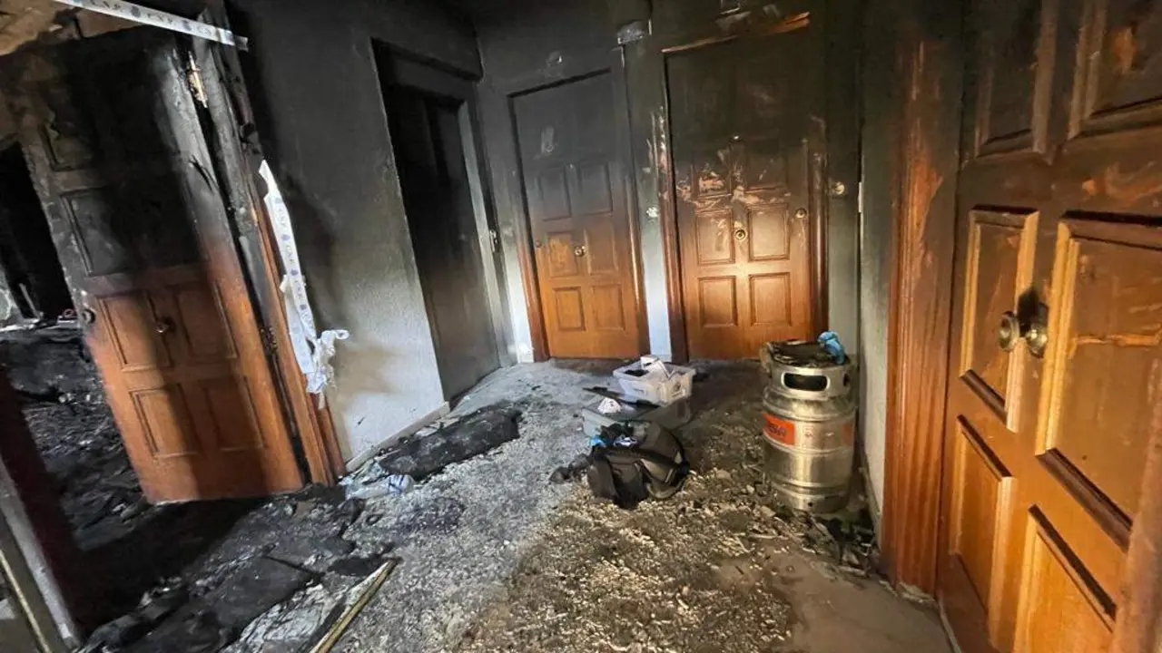 Incendio en una vivienda de Gran V&iacute;a