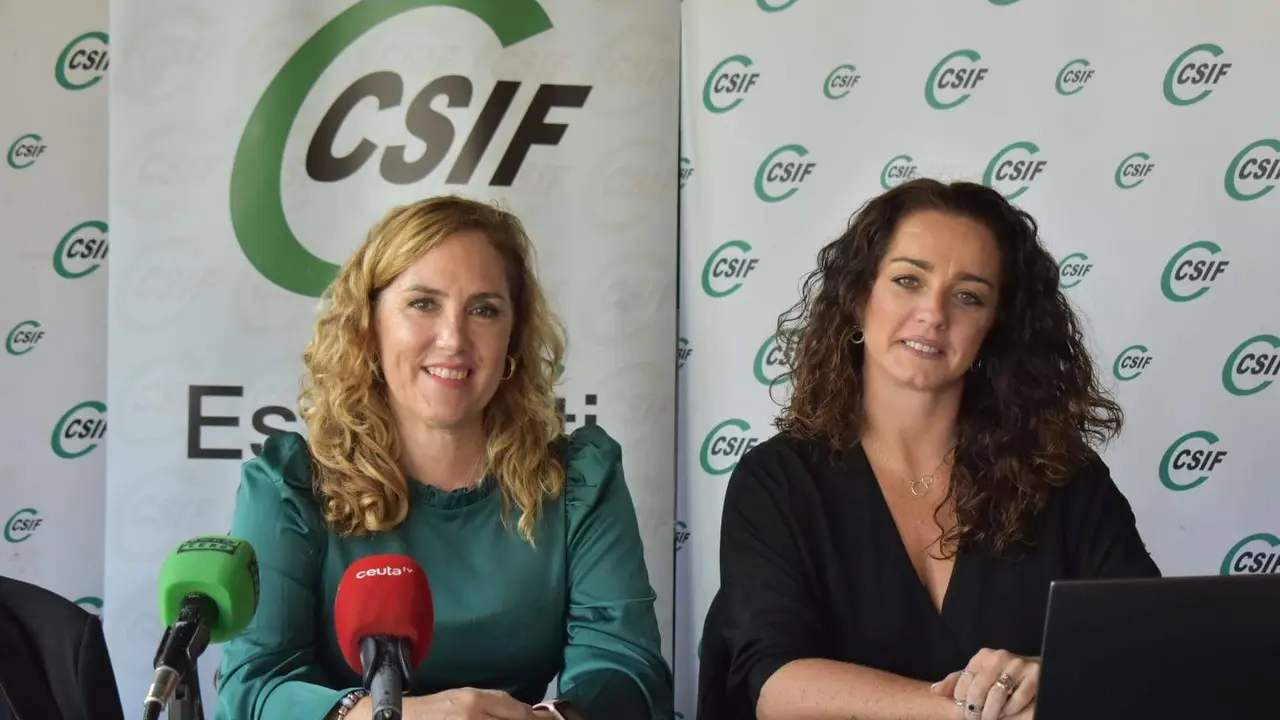 Estefan&iacute;a Lara y Lola Cuadra (CSIF)
