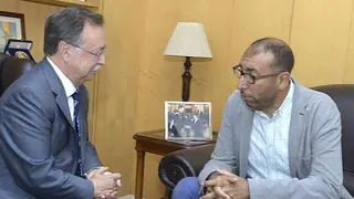 Vivas y Al&iacute;, durante la reuni&oacute;n que ambos han mantenido hoy en el despacho de la Presidencia (CEDIDA)