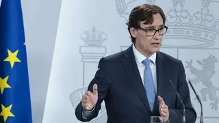 El ministro Illa, durante una comparecencia en Moncloa (MONCLOA)