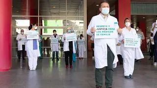 protesta m&eacute;dicos