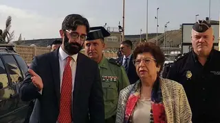 Visita de la delegada del Gobierno, Salvadora Mateos, a la Frontera del Tarajal