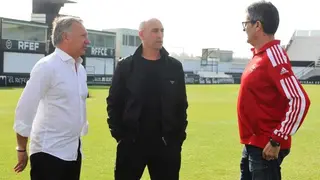 Medina, Rubiales y Garc&iacute;a, este martes en el Alfonso Murube (RFFCE)