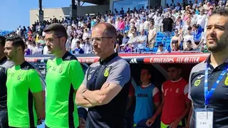 Castilla- AD Cceuta banquillo Jos&eacute; Juan Romero