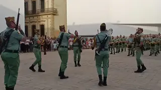 Exhibici&oacute;n de los Gastadores y de la banda de guerra de la Legi&oacute;n