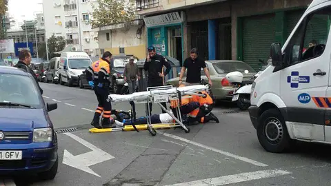 accidente avenida madrid motociclista arrolla viandante