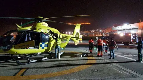 Imagen de archivo de una evacuaci&oacute;n en el helic&oacute;ptero sanitario (C.A.)