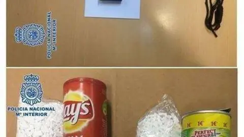 Detenido en Melilla con 2.600 pastillas ocultas en botes de patatas fritas