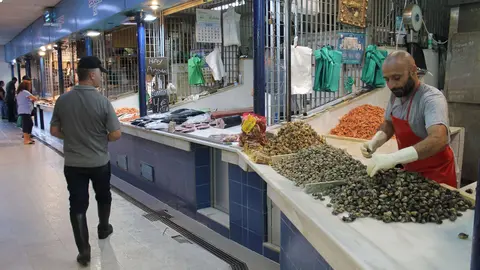 Puesto de pescado en el Mercado Central (C.A./ARCHIVO)