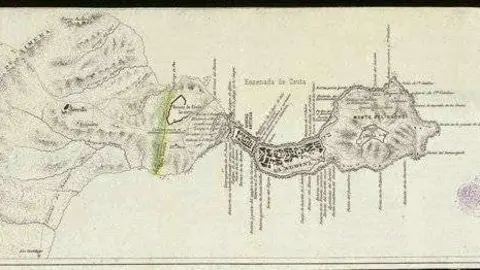 L&iacute;mites fronterizos de Ceuta en torno a 1790