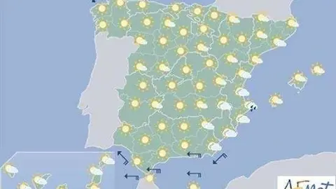 Ma&ntilde;ana, m&aacute;s calor en la vertiente atl&aacute;ntica y viento fuerte en Baleares
