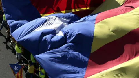 Manifestaci&oacute;n catalana. RR SS.