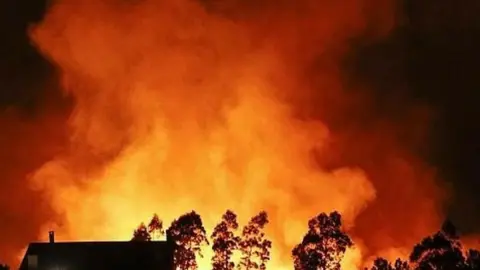 Incendio en Asturias. Twitter.