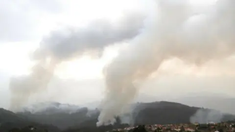 Incendios en Pontevedra, Galicia. YouTube.