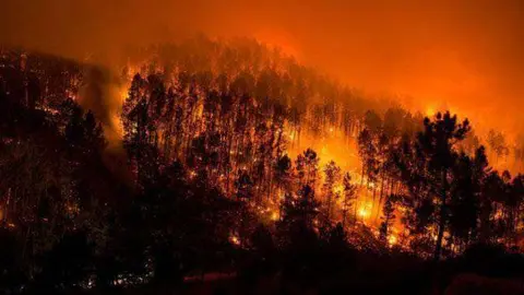 Incendio en Galicia. | Twitter