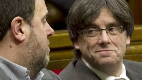 Oriol Junqueras y Carles Puigdemont (E.D.)