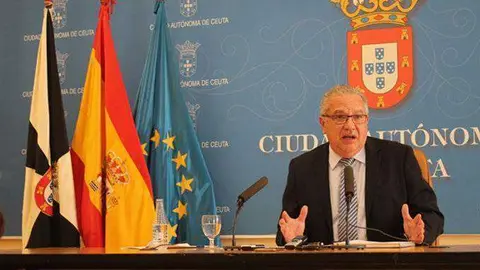 El portavoz del Gobierno, Jacob Hachuel, hoy en rueda de prensa (C.A.)