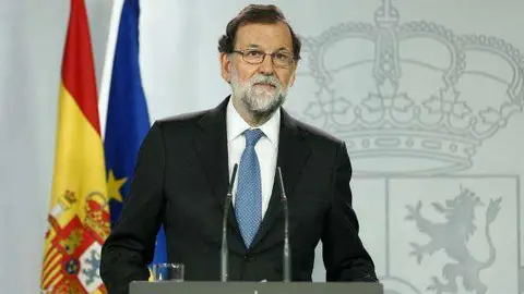 Mariano Rajoy en la comparecencia en La Moncloa tras el Consejo de Ministros. | Twitter Mariano Rajoy