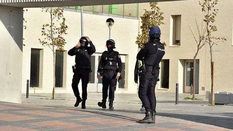 Polic&iacute;as, en el operativo que permiti&oacute; la detenci&oacute;n de los cuatro acusados en noviembre de 2016 (C.A./ARCHIVO)