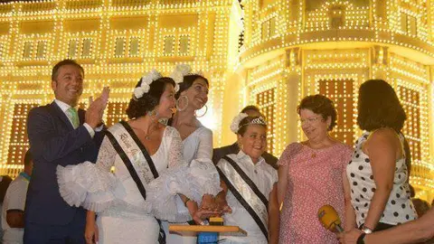 Momento de a inauguraci&oacute;n del alumbrado (C.A.)