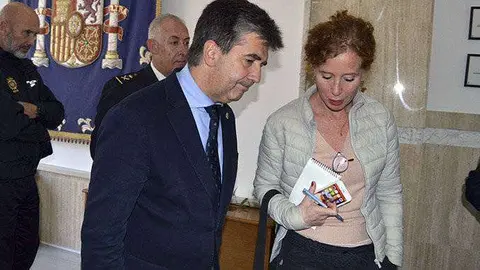 director general de polic&iacute;a Ignacio Cosid&oacute; de visita en la Ciudad Cucurull Alfonso S&aacute;nchez oct 2015