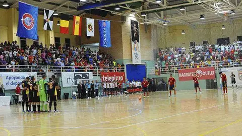 Partido de la selecci&oacute;n nacional de f&uacute;tbol sala disputado en Ceuta (CEDIDA)
