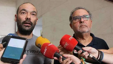 Jos&eacute; Miguel Ant&uacute;nez (izquierda) y Antonio Ram&iacute;rez, portavoces de UGT (C.A.)